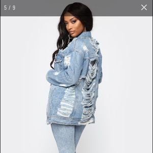 Denim jean jacket light 1X